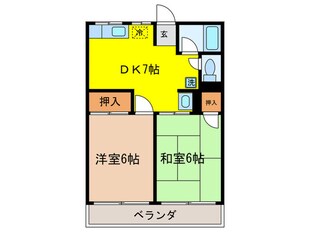 シティハイム皇子山２の物件間取画像